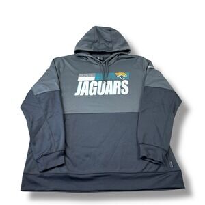 Nike NFL On-Field Jacksonville Jaguars Gray Dri-Fit Pullover Hoodie Mens 2XL EUC